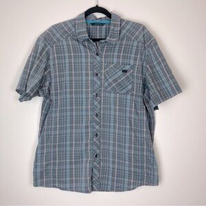 ARC’TERYX Men’s Peakline Button Down Plaid Short Sleeve Shirt